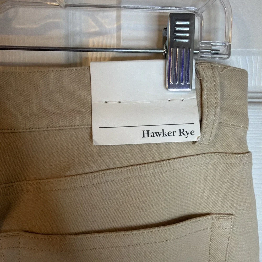 NWT Hawker Rye Jeans Mens 31 x 30 Tan Slim Fit Stretch Straight Twill Chino